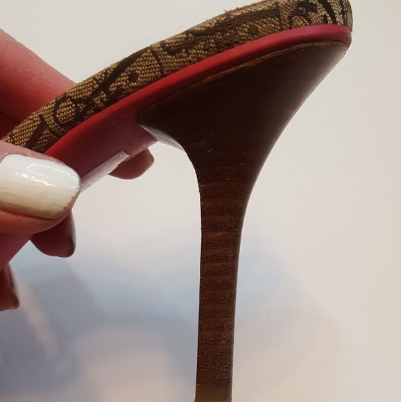 Dior Vintage Discontinued Logo Heels Size 7 1/2 - Picture 3 of 3